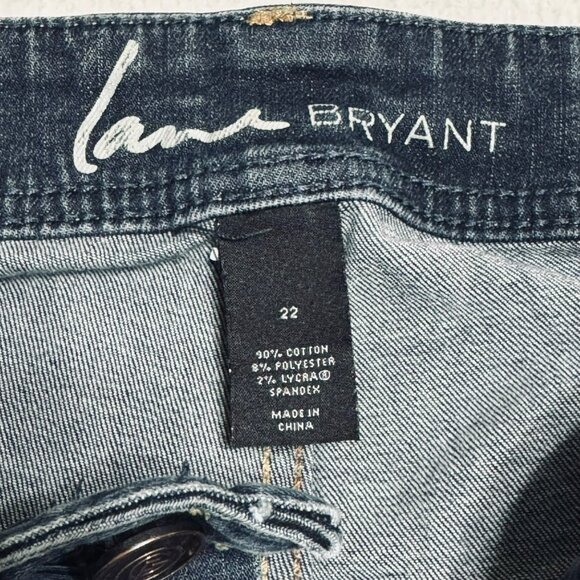 Lane Bryant Genius Fit Capri Jeans Size 22 Dark Wash Stretch Denim - Picture 3 of 10